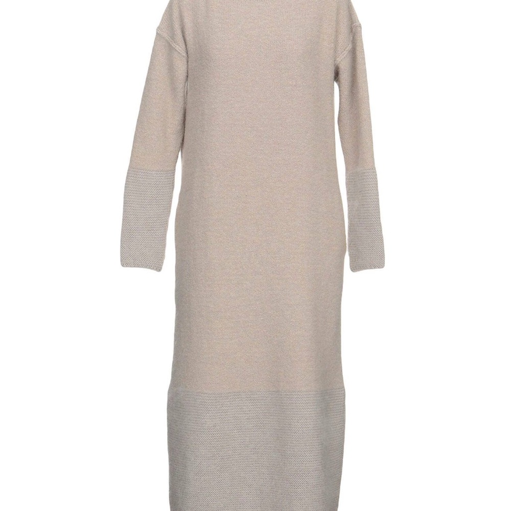 Beige Long Sleeve Dress for winter